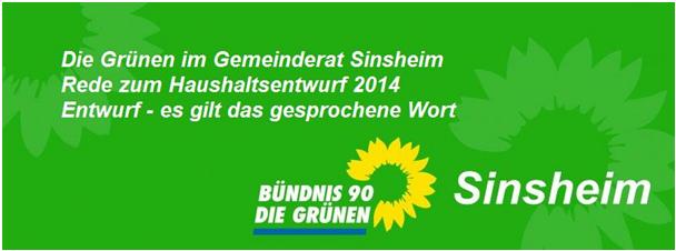 Kurzkommentar zur Sitzung des Gemeinderats am 13.12.2013 und Haushaltsrede