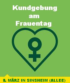 Kundgebung zum Weltfrauentag in der Sinsheimer Allee