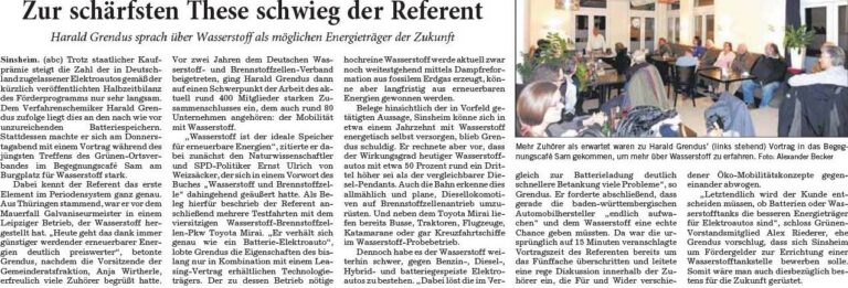 Zur schärfsten These schwieg der Referent